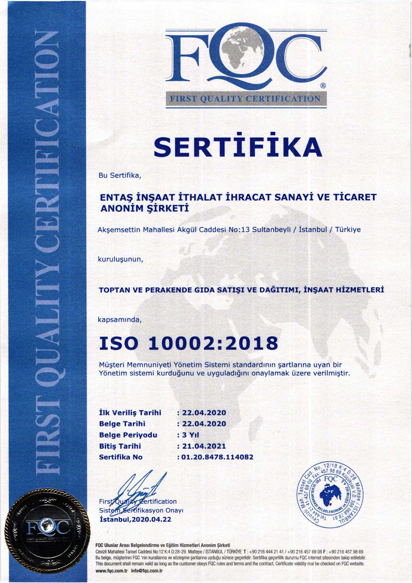 Entas_Sertifika_ISO_10002_2018